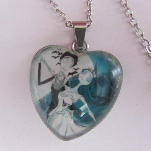 Nightmare Before Christmas Heart Shaped Pendent Necklace